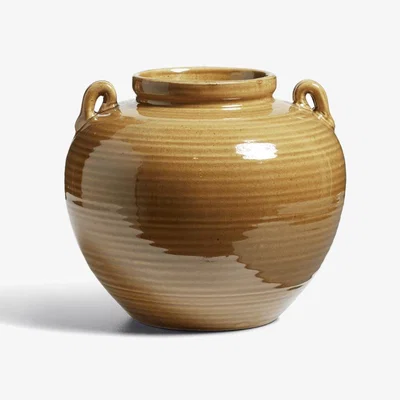 OKA OKA, Cicero Pot - Mustard, Vases, Ceramic