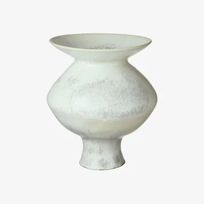 OKA OKA, Large Papavera Vase - Volcanic White, Vases, Ceramic