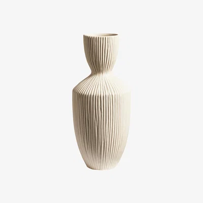 OKA Small Crispa Vase - Off White