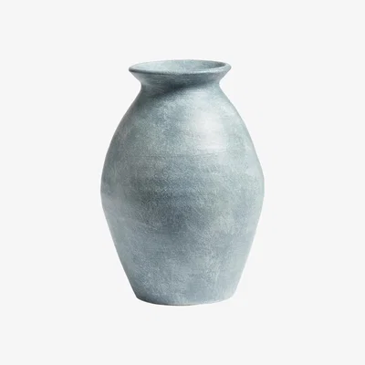 OKA Small Fyli Vase - Distressed Blue