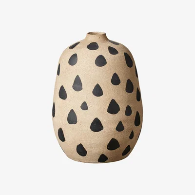 OKA Cariape Triangles Decorative Pot - Sand