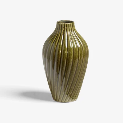 OKA OKA, Flusso Large Twist Vase - Green, Vase