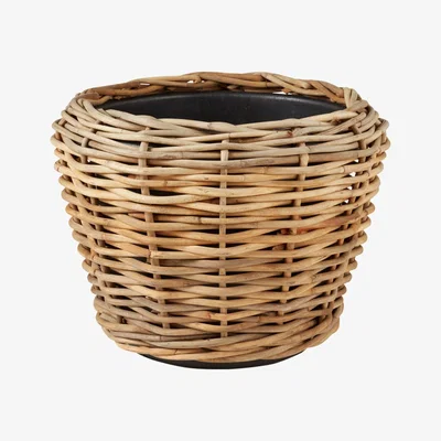 OKA Patiner Lined Rattan Pot Large - Natural