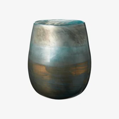 OKA OKA, Olja Vase, Large - Blue Lustre, Vases, Glass