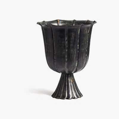 OKA OKA, Datura Vase - Metallic Black, Vases, Iron