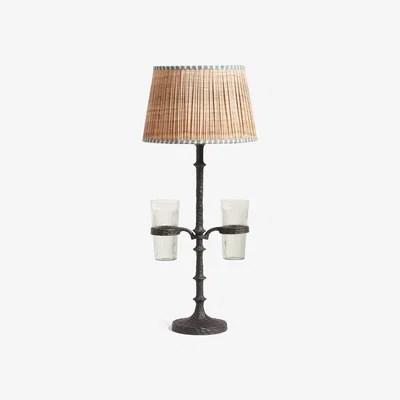 OKA OKA, Callidora Table Lamp with Vase Holders - Metallic Black, Table Lamps, Aluminium/Glass