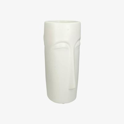 Olivia's Libra Silhouette Face Ceramic White 29 cm Vase