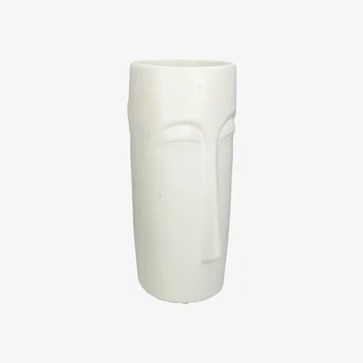 Olivia's Libra Silhouette Face Ceramic White 29 cm Vase