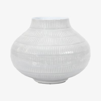Olivia's Gallery Interiors Emery Vase in Pale Grey