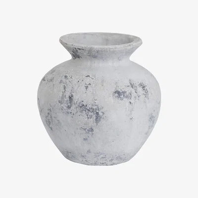 Olivia's Hill Interiors Darcy Antique Vase in White