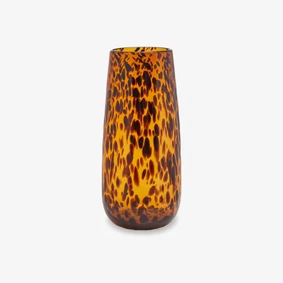 Olivia's Olivia's Cerise Large Tortoise Shell Effect Glass Vase