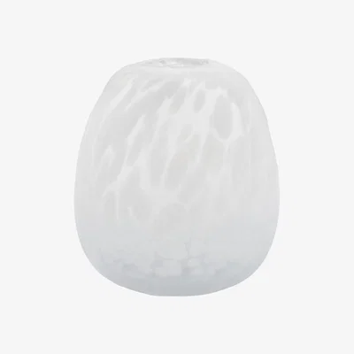 Olivia's Gallery Interiors Lemme Vase in Frosted White Speckle / Small