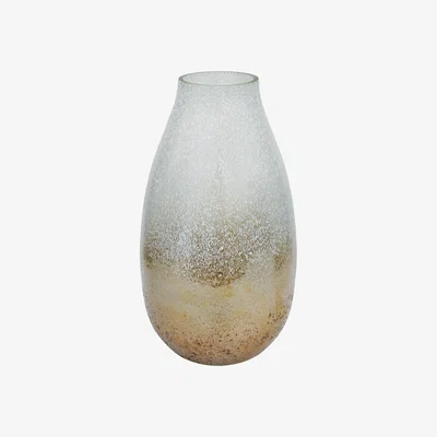 Olivia's Ivyline Verre Snowdrop Gold Frosted Vase