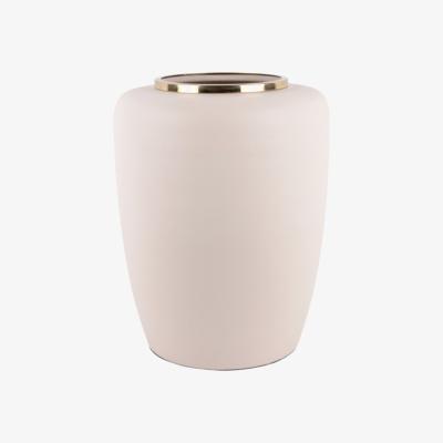 Olivia's Present Time Pair of 2 Large Iron Textured Warm Dex Vases in Grey