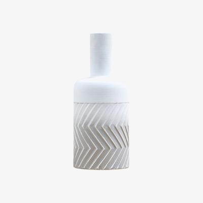 Olivia's Gallery Interiors Madina Vase Metal Grey & White / Large