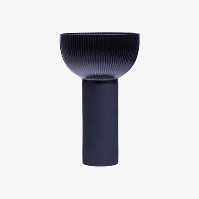 Olivia's Olivia's Esme Large Glass Vase in Navy Blue