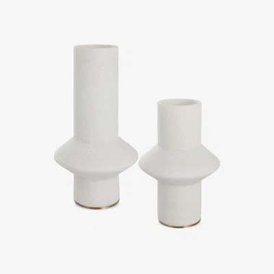 Olivia's Uttermost Black Label Edge Vases - Set of 2