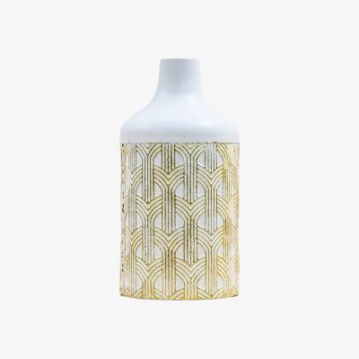 Olivia's Gallery Interiors Vari Vase Metal Natural & White / Small