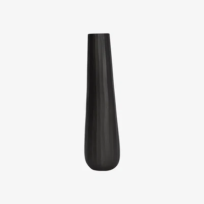 Olivia's Libra Iconic Ripples Graphite Aluminium Tapered Vase Large