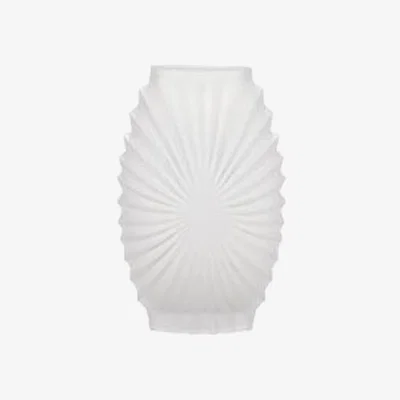 Olivia's Cozy Living Texture White Glass Vase Large