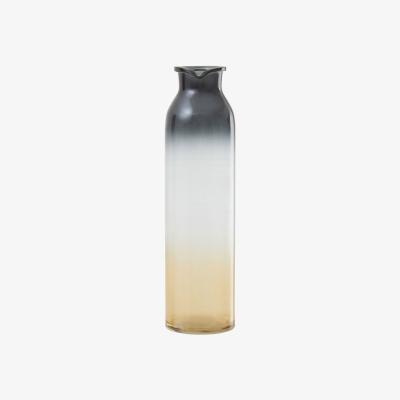 Olivia's Olivia's Garbo Large Glass Bottle Vase in Black & Gold Ombre
