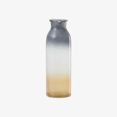 Olivia's Olivia's Garbo Medium Glass Bottle Vase in Black & Gold Ombre