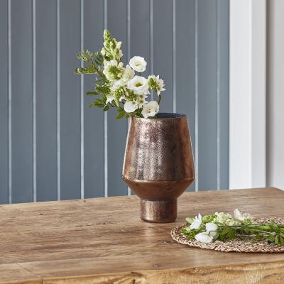 Olivia's Ivyline Opulent Tall Curved Vase in Metallic Bronze