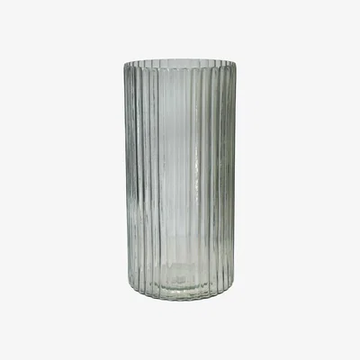 Olivia's Ivyline Daphne Ribbed Vase Clear