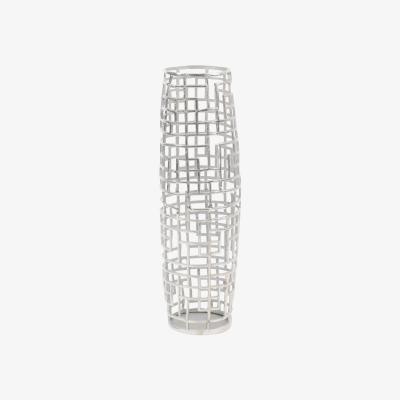 Olivia's Libra Timor Grid Small Barrel Vase Silver