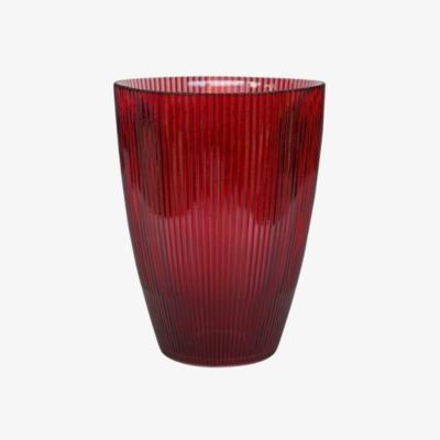 Olivia's Ivyline Tall Ribbed Vase in Burgundy