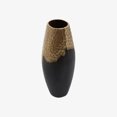 Olivia's Olivia's Black And Gold Dimpled Vase Small