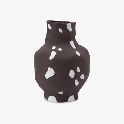 Olivia's Liang and Eimil Bruno Ceramic Vase in Earth Brown and White