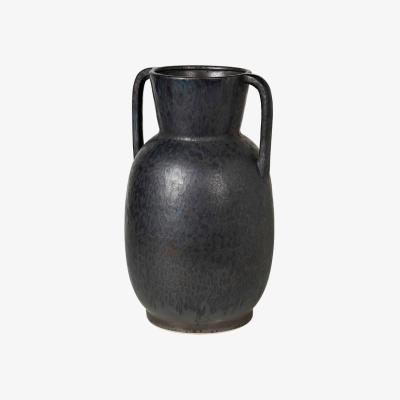 Olivia's Broste Copenhagen Simi Vase Antique Grey And Black / Large