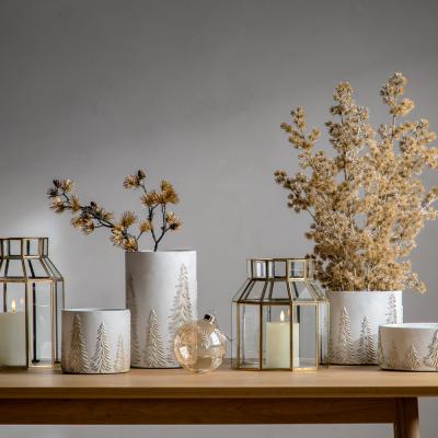 Olivia's Gallery Interiors Forest Vase White & Gold