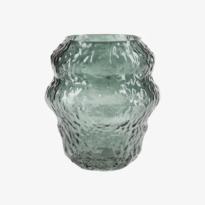 Olivia's Cozy Living Organic Vase Green Glass Small