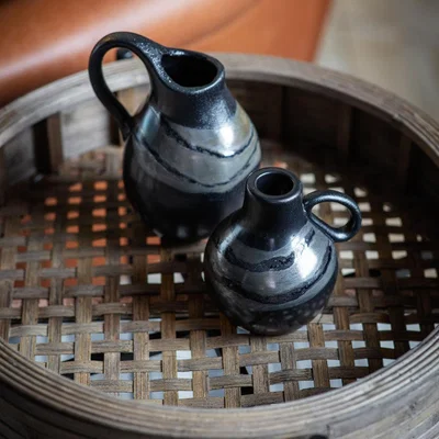 Olivia's Gallery Interiors Elli Vase Black And Brown | Outlet