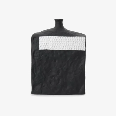 Olivia's Liang and Eimil Lydros Ceramic Vase in Black and White