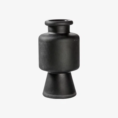 Olivia's Gallery Direct Leclerc Frosted Black Vase / Large