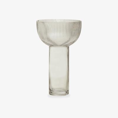 Olivia's Olivia's Soft Industrial Collection - Esla Large Glass Vase in Grey