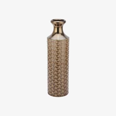 Olivia's Hill Interiors Seville Collection Large Fluted Vase in Caramel