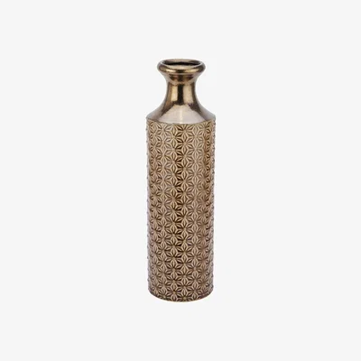 Olivia's Hill Interiors Seville Collection Large Fluted Vase in Caramel