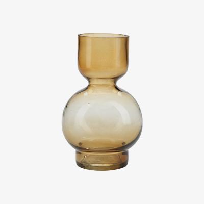 Olivia's Cozy Living Vase Amber Glass