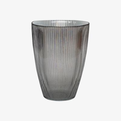 Olivia's Ivyline Tall Ribbed Vase in Charcoal