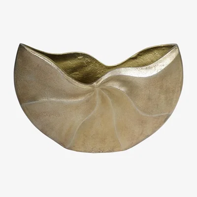 Olivia's Libra Interiors Cast Aluminium Swirl Texture Vase