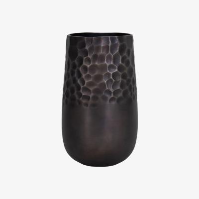 Olivia's Libra Burnished Giraffe Pattern Aluminium Vase Bronze