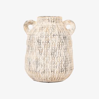Olivia's Gallery Interiors Ilar Vase in Earthy White / Small