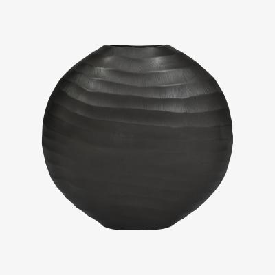 Olivia's Libra Iconic Ripples Graphite Aluminium Elliptical Vase Large