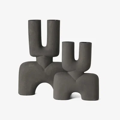 Olivia's Liang & Eimil Agnes Set Of 2 Vases Black