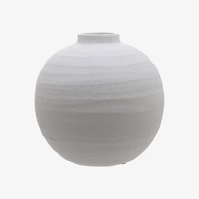 Olivia's Hill Interiors Tiber Matt Ceramic Vase in White / Small