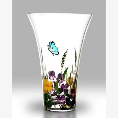 Downtown Nobile Dancing Butterfly Flared Vase 19cm, Floral